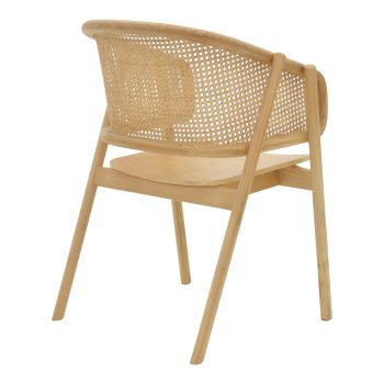 Alternative view of Πολυθρόνα Wenzy  φυσικό Rattan - μασίφ ξύλο toon 58x58x82εκ