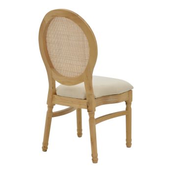Alternative view of Καρέκλα Canco  φυσικό rubberwood-φυσικό rattan 50x53x98εκ