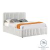 Κρεβάτι διπλό Zilin pakoworld ύφασμα γκρι-μπεζ 160x200εκ 279-000002