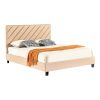 Κρεβάτι διπλό Franky pakoworld pu μπεζ 160x200εκ 279-000007