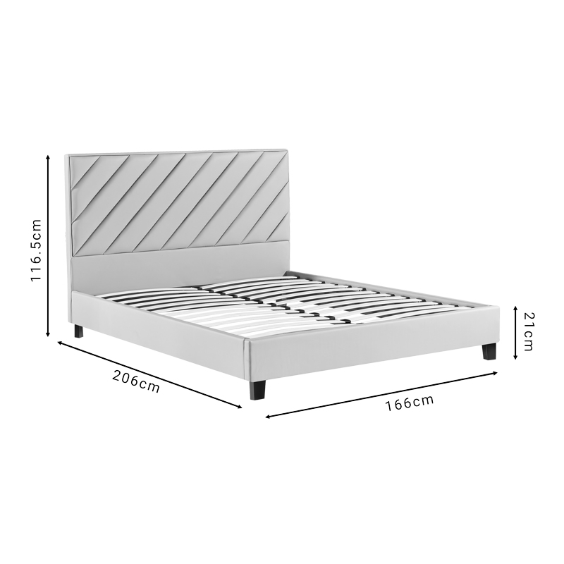 Κρεβάτι διπλό Franky pu γκρι 160x200εκ - Image 6