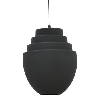 Alternative view of Φωτιστικό οροφής Kelsy Inart E27 μαύρο μέταλλο Φ30x122εκ