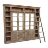 Βιβλιοθήκη Librardy Inart lime wash μασίφ mango ξύλο 247x35x220εκ 293-000002