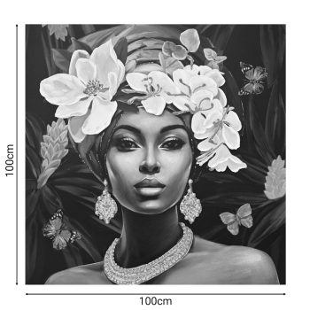 Alternative view of Πίνακας σε καμβά Beauty 3D Inart 100x3x100εκ