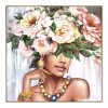 Πίνακας σε καμβά Flowergirl Inart 82x4.5x82εκ 296-000006
