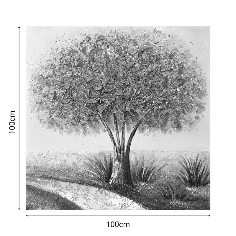 Πίνακας σε καμβά Forestree I 3D Inart 100x3x100εκ - Image 2