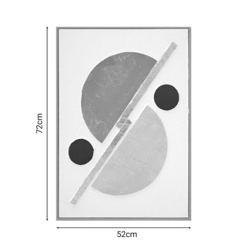 Alternative view of Πίνακας σε καμβά Geometric 3D Inart 52x4.5x72εκ