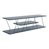 Tραπέζι σαλονιού Tars pakoworld γκρι-μαύρο 120x30x33εκ 304-000004