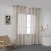 Beauty Home Κουρτίνα γάζα με σενίλ και 8 μεταλλικούς κρίκους Art 8441 140x270 Μπεζ