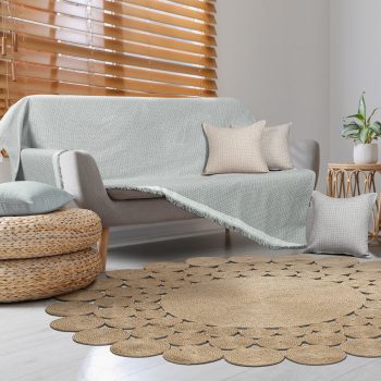 Beauty Home Ριχτάρια σετ 3τμχ Art 8589 (180x170 + 180x250 + 180x300) Μέντα