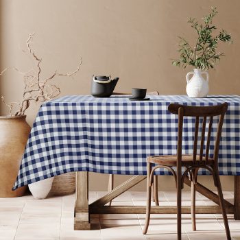 Beauty Home Επαγγελματικό τραπεζομάντηλο Checks Art Ε8013 Μπλε 145x220
