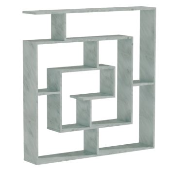 Βιβλιοθήκη Nardy pakoworld λευκό μαρμάρου 125x22x129εκ 049-000075