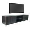Έπιπλο τηλεόρασης Darion pakoworld μελαμίνης μαύρο 180x40x41εκ. 049-000083