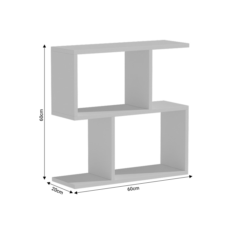 Βοηθητικό τραπέζι Kora μελαμίνης γκρι oak 60x20x60εκ - Image 4