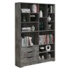 Βιβλιοθήκη Lucinda pakoworld γκρι oak 120x29.8x180.5εκ 049-000092