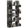 Βιβλιοθήκη Charles pakoworld μελαμίνης γκρι oak 90x31x182.5εκ 049-000093