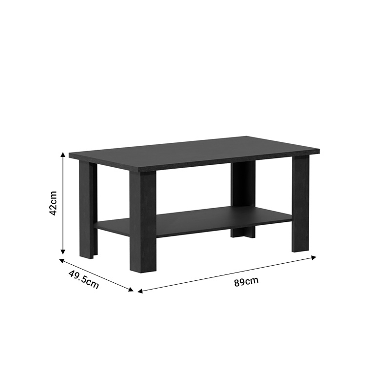 Τραπέζι σαλονιού Riano zebrano μελαμίνης 89x49.5x42εκ - Image 3