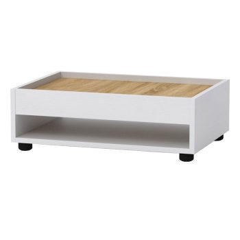 Τραπέζι σαλονιού Willa pakoworld sonoma-λευκό 60x42x20εκ 184-000067