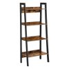 Βιβλιοθήκη Zegria pakoworld καρυδί-μαύρο μελαμίνης 56x34x137εκ 197-000247