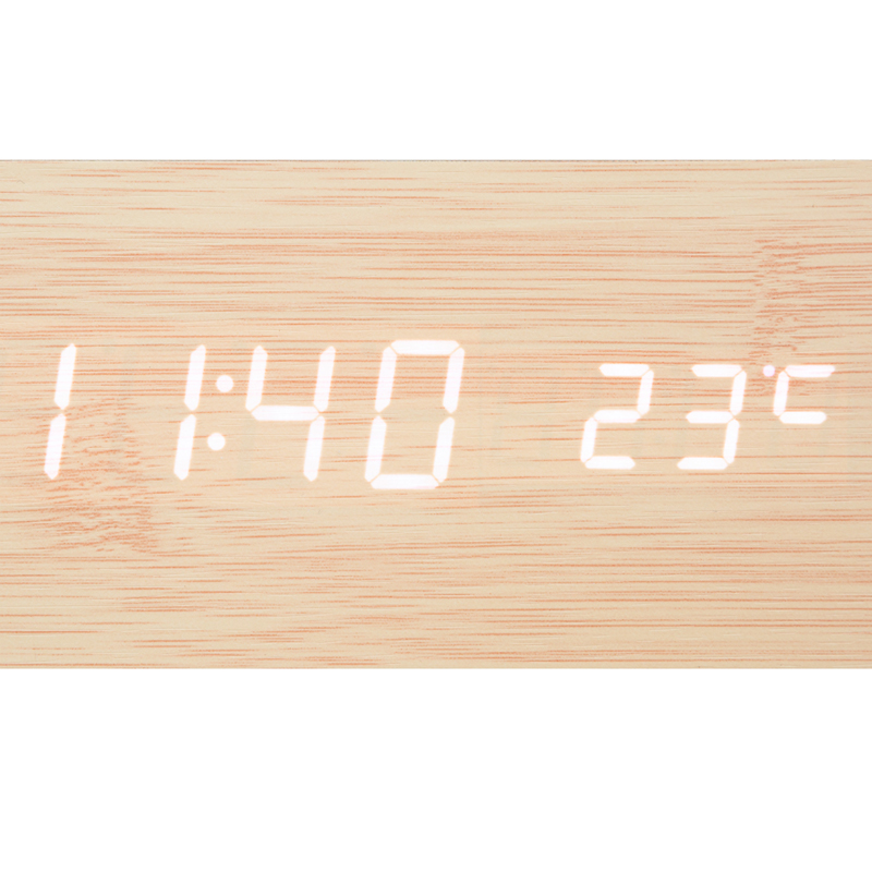 Επιτραπέζιο ρολόι Gamiel φυσικό χρώμα mdf 15x4x7εκ - Image 2