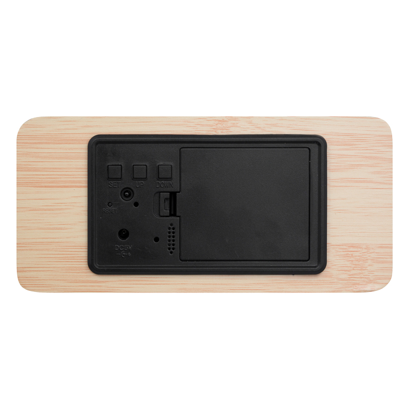 Επιτραπέζιο ρολόι Gamiel φυσικό χρώμα mdf 15x4x7εκ - Image 3