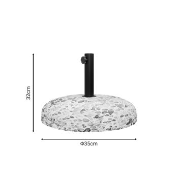 Alternative view of Βάση ομπρέλας Nimbus  τσιμέντο ψηφιδωτή 15kg Φ35εκ