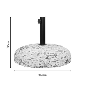 Alternative view of Βάση ομπρέλας Nimbus  τσιμέντο ψηφιδωτή 25kg Φ50εκ
