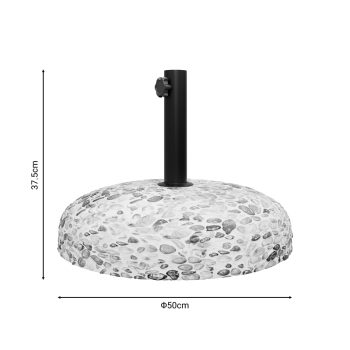 Alternative view of Βάση ομπρέλας Nimbus  τσιμέντο ψηφιδωτή 35kg Φ50εκ