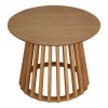 Τραπέζι σαλονιού Domonic pakoworld φυσικό Φ60x45εκ 260-000017