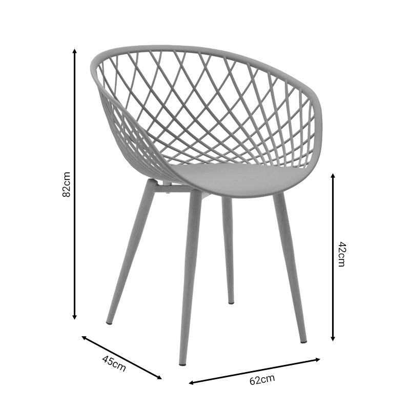 Πολυθρόνα Ezra cappuccino pp-πόδι φυσικό μέταλλο 62x42x82εκ - Image 2