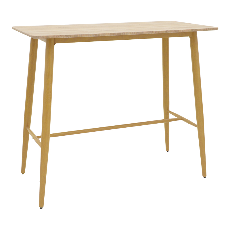 Τραπέζι μπαρ Senso pakoworld sonoma mdf επιφάνεια-φυσικό πόδι 120x60x103εκ 273-000013