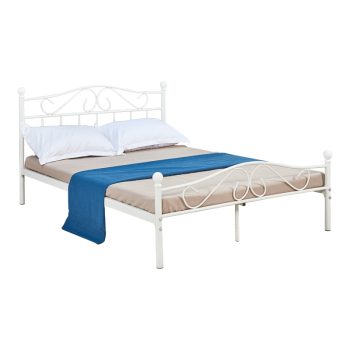 Κρεβάτι Yorick pakoworld λευκό μεταλλικό 150x200x99εκ 285-000008