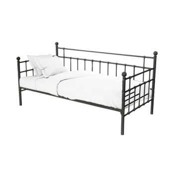Κρεβάτι Havelock pakoworld μαύρο μεταλλικό 90x190x98εκ 285-000019