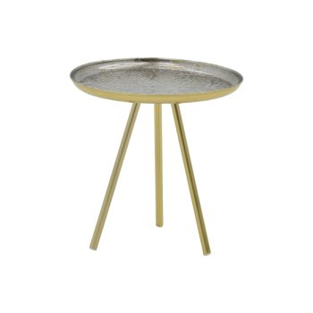 Βοηθητικό τραπέζι Jacksie Inart χρυσό μέταλλο Φ51x54εκ 287-000013