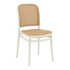 Καρέκλα Nereus pakoworld pp φυσικό-λευκό 45x43x84εκ 292-000005