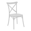 Καρέκλα Crossie pakoworld pp λευκό 51x48x90εκ 292-000007