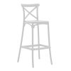 Σκαμπό μπαρ Crossie pakoworld pp λευκό 44x39x103εκ 292-000010