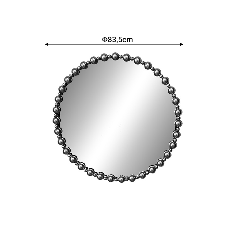 Καθρέπτης Poppens Inart χρυσό μέταλλο 83.5x4.5x83.5εκ - Image 2