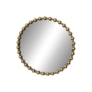 Καθρέπτης Poppens Inart χρυσό μέταλλο 83.5x4.5x83.5εκ 295-000001