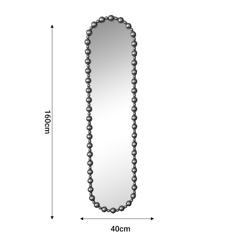 Καθρέπτης Baris Inart χρυσό μέταλλο 40x4.5x160εκ - Image 2
