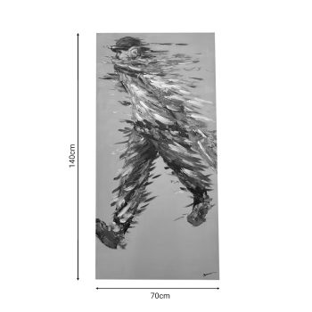 Alternative view of Πίνακας σε καμβά Walking Inart 70x3x140εκ
