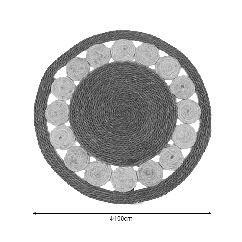 Χαλί Opronzo Inart φυσικό σχοινί Φ100x2εκ - Image 2