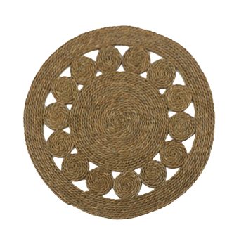 Χαλί Lopzerc Inart φυσικό σχοινί Φ80x2εκ 313-000018