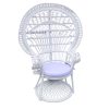 Πολυθρόνα Dorothy Inart με λευκό μαξιλάρι-λευκό rattan 115x57x150εκ 314-000001