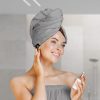 Beauty Home Πετσέτα μαλλιών Turban Art 3406 Γκρι