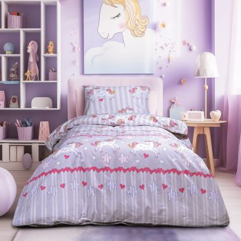 Beauty Home Σετ πάπλωμα μονό Myth Art 6236 160x240 Λιλά