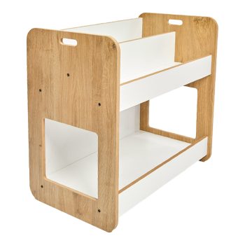 Ραφιέρα Dovere pakoworld φυσικό-λευκό mdf 56x34x55εκ 120-000419