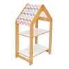 Ραφιέρα Montessori Zoilen pakoworld φυσικό-λευκό-ροζ mdf 50x30x80εκ 120-000425