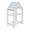 Ραφιέρα Montessori Zoilen pakoworld λευκό-μπλε mdf 50x30x80εκ 120-000428