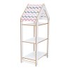 Ραφιέρα Montessori Zoilen I pakoworld λευκό-ροζ mdf 50x30x100εκ 120-000431